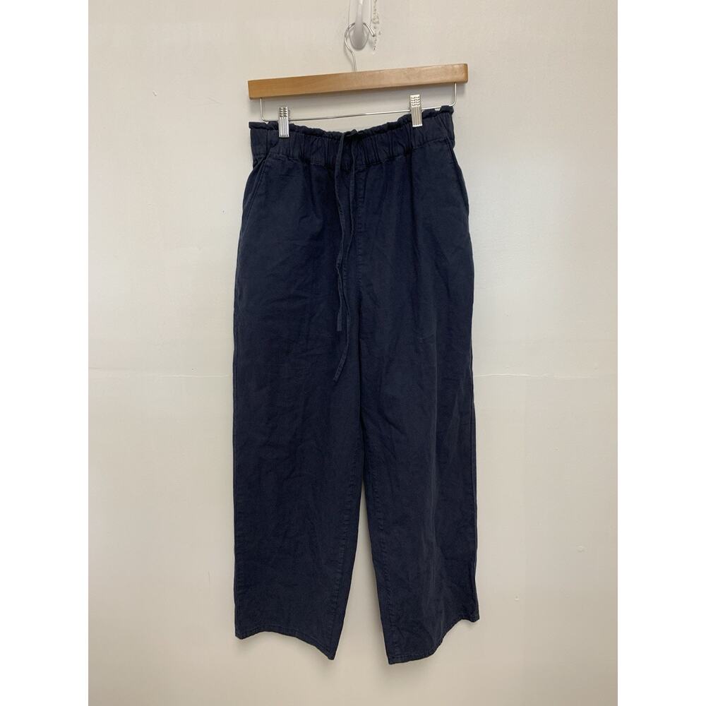 J. Crew Women’s Drawstring Pant in Cotton Blend Black Size S #CB790